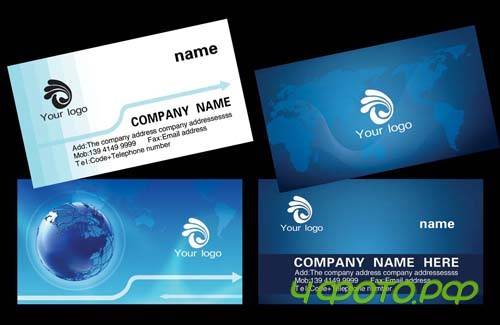 Personalized Technologies blue business card template Personalized Technologies blue business card template