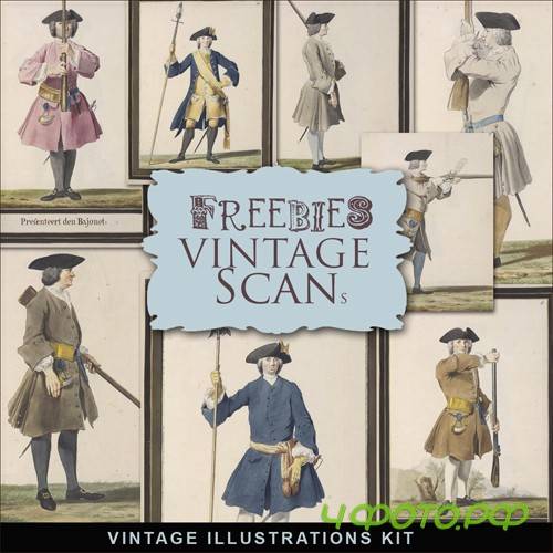 Scrap-kit - Old Vintage Illustrations