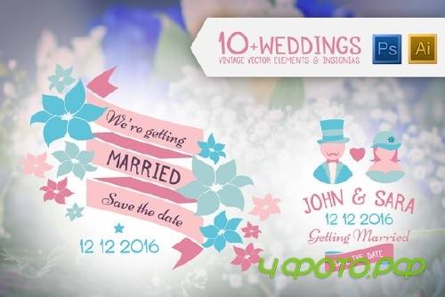 Wedding Vintage Insignias & Element - 318728