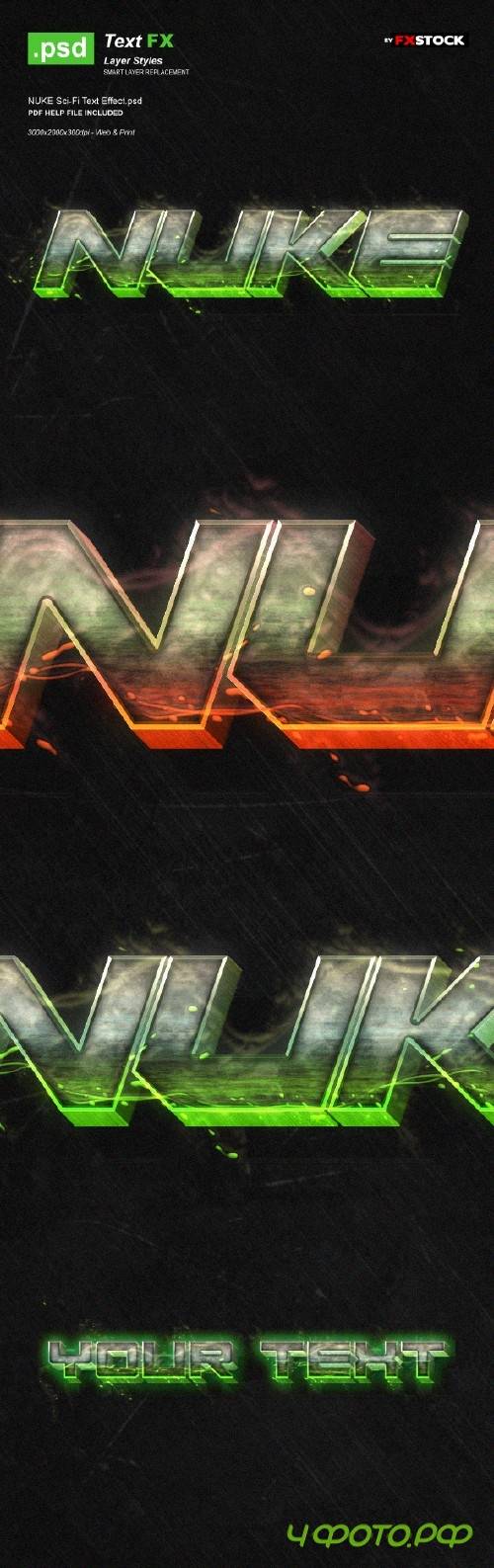 NUKE Sci-Fi Text Effect - 16460556