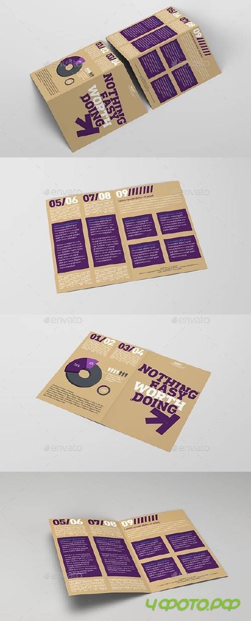 Bi-fold Brochure Mockup Pack  - 10329393