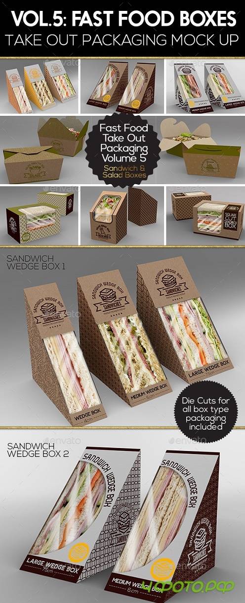 Fast Food Boxes Vol.5:Take Out Packaging Mock Ups - 18337613
