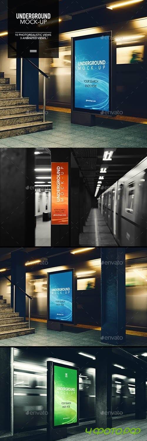 3D Underground / Subway Mock-up / Animated Edition 18420854