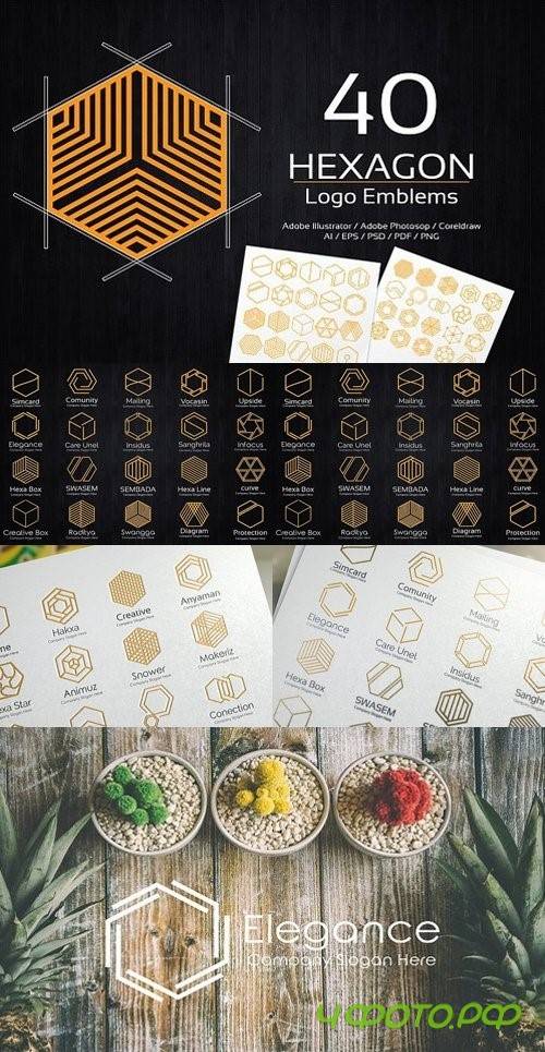 Hexagon Logo Emblems 1137195