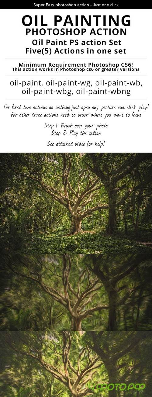 Oil Paint Photoshop Action - 19268451