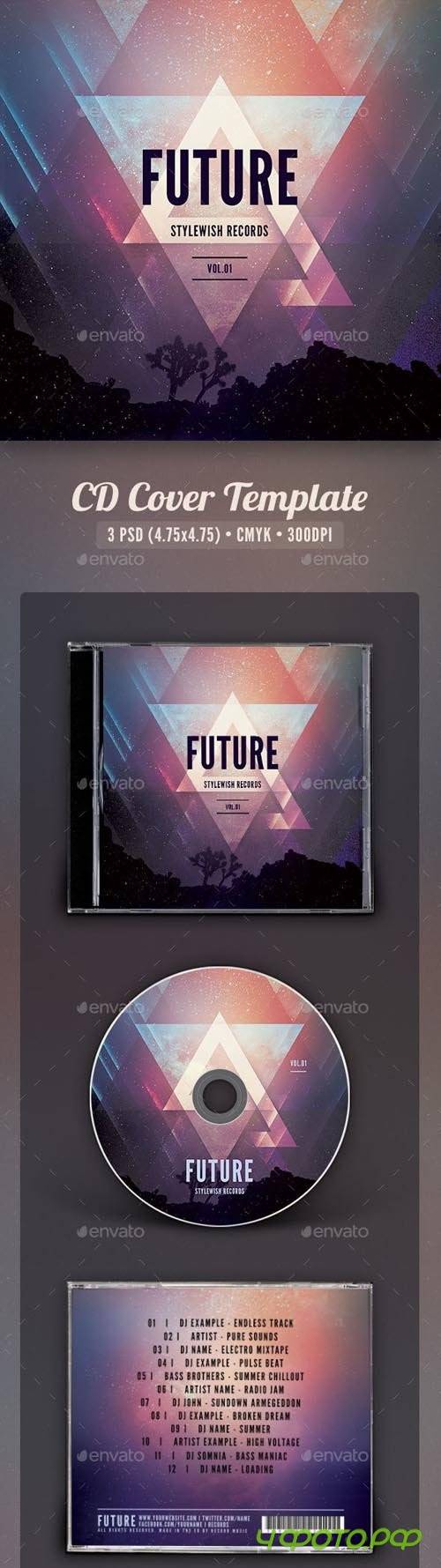 Futuristic CD Cover Artwork - 17259811