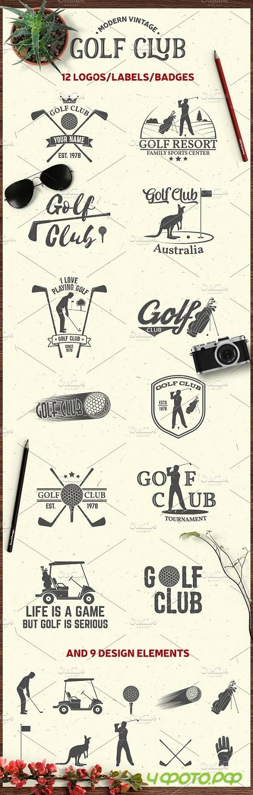 Set of Vintage Golf Club Emblems - 1140724