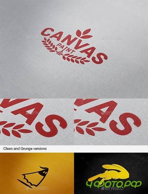 Canvas Paint Logo Mock Up - 19088098
