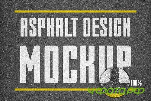 Asphalt texture design mockup 1073269