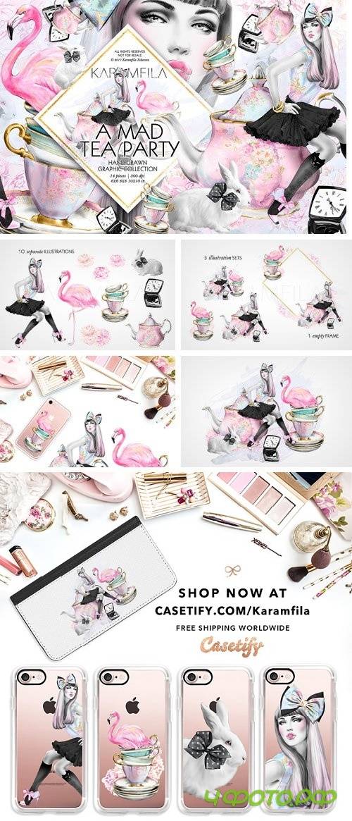 A Mad Tea Party Clipart - 1185932