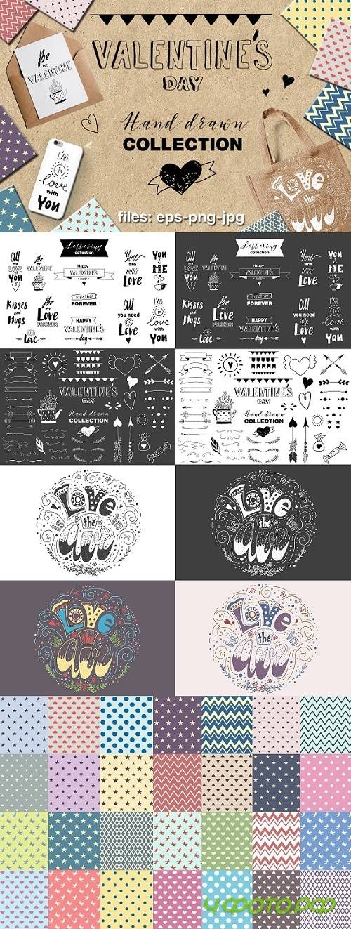 Valentines Day hand drawn collection 1180643