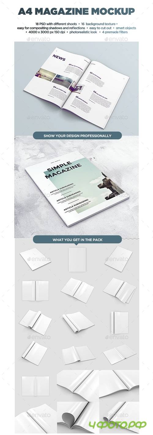 A4 Magazine MockUp vol2 14058638