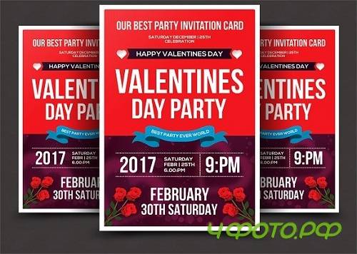 Valentines Day Psd Flyer Template - 1154666