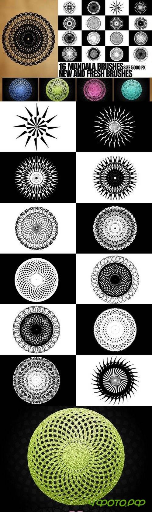 16 MANDALA BRUSHES 1201318