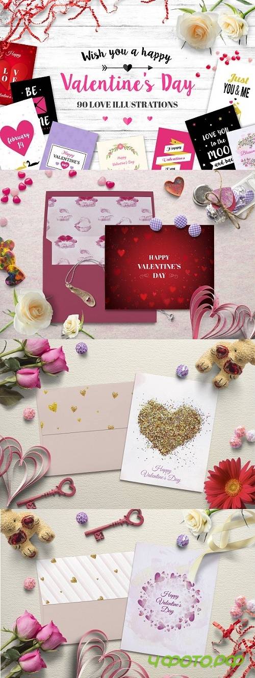 90 Valentine's Day Illustrations 1204089