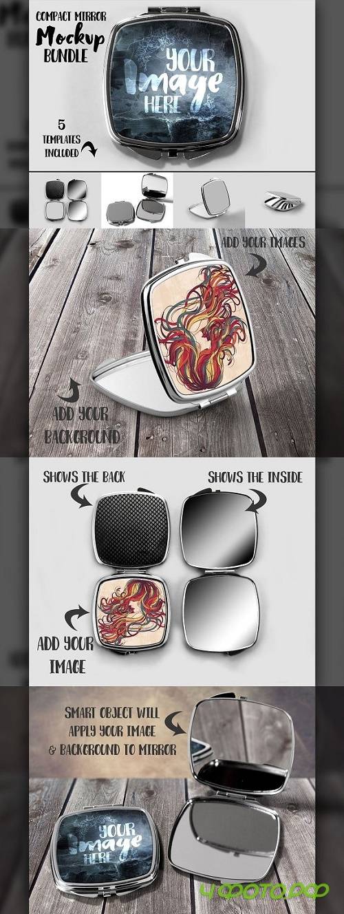 Square Compact Mirror Mockup 1171055