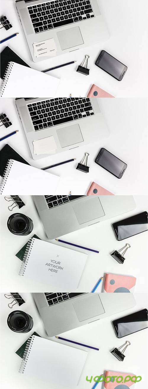 Modern Desktop Flat Lay Mockup - 1239552