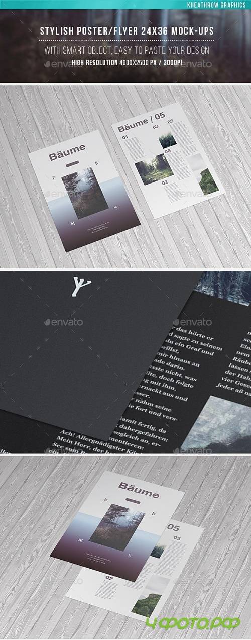 Stylish Poster/Flyer 24x36 Mock-Ups  15970104