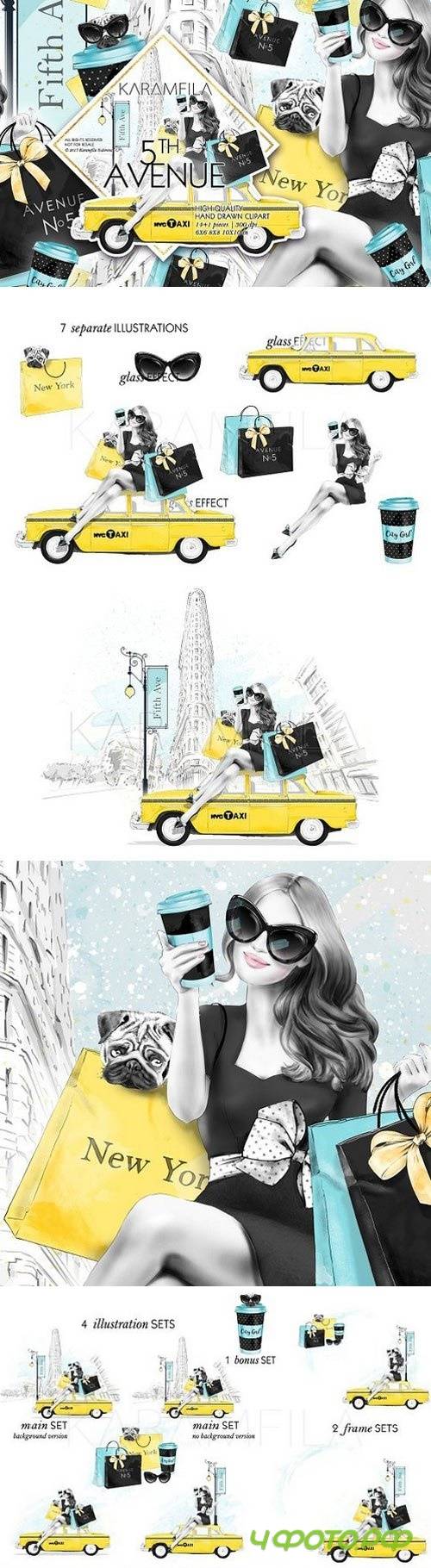 5th Avenue New York City Clipart 1265716 5th Avenue New York City Clipart 1265716