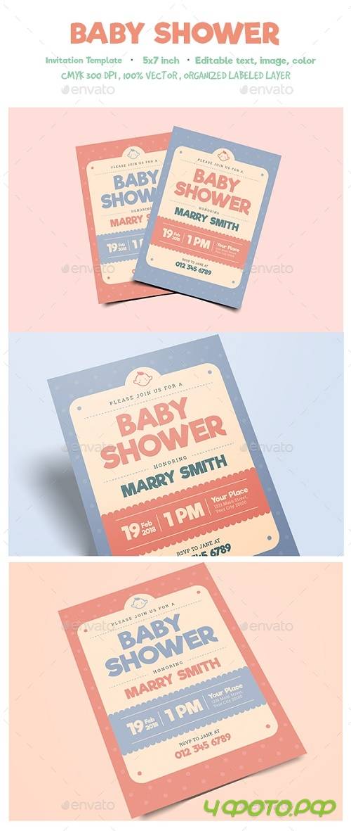 Baby shower invitation - 19184223 