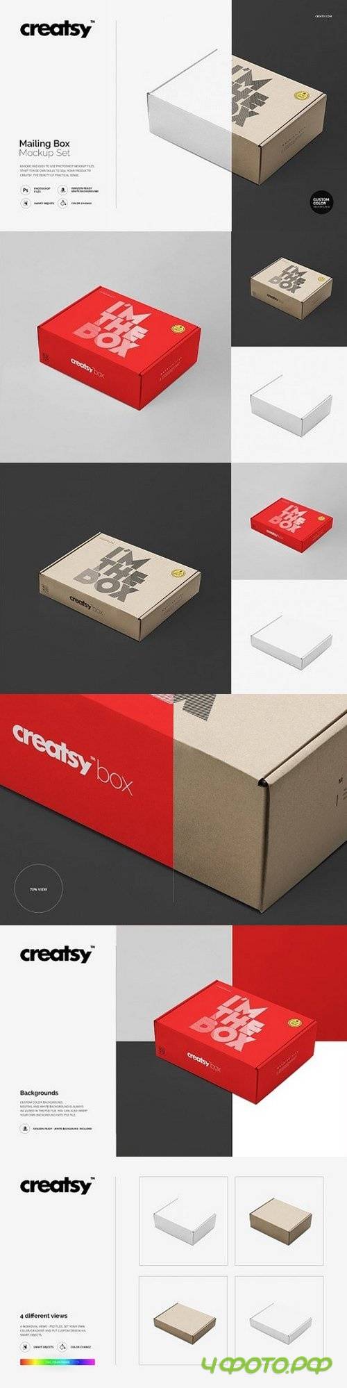 Mailing Box Mockup Set 1157276 Mailing Box Mockup Set 1157276