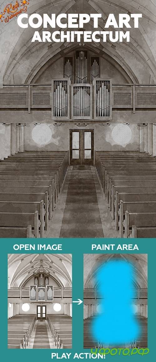 Concept Art Architectum Photoshop Action - 19579582