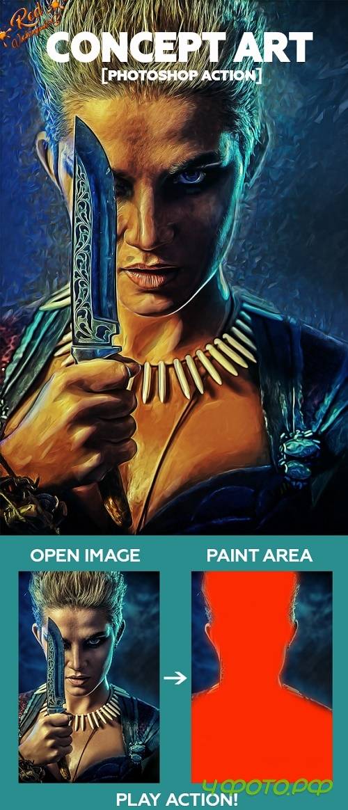 Concept Art Photoshop Action - 19558648