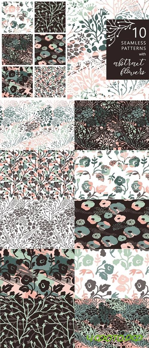 10 Artistic Seamless Patterns - 1341596