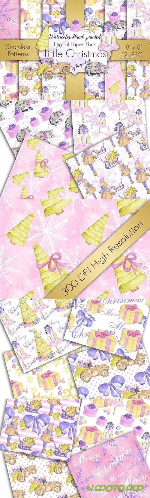 Little Christmas Digital Paper Pack - 1039148
