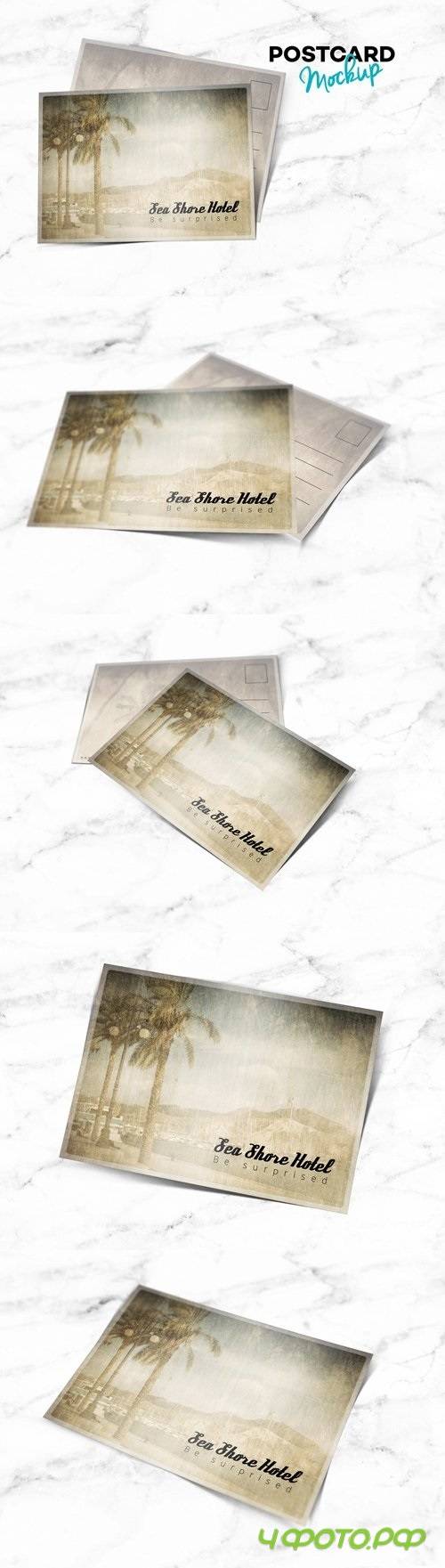 Postcard Landscape Mockup Postcard Landscape Mockup