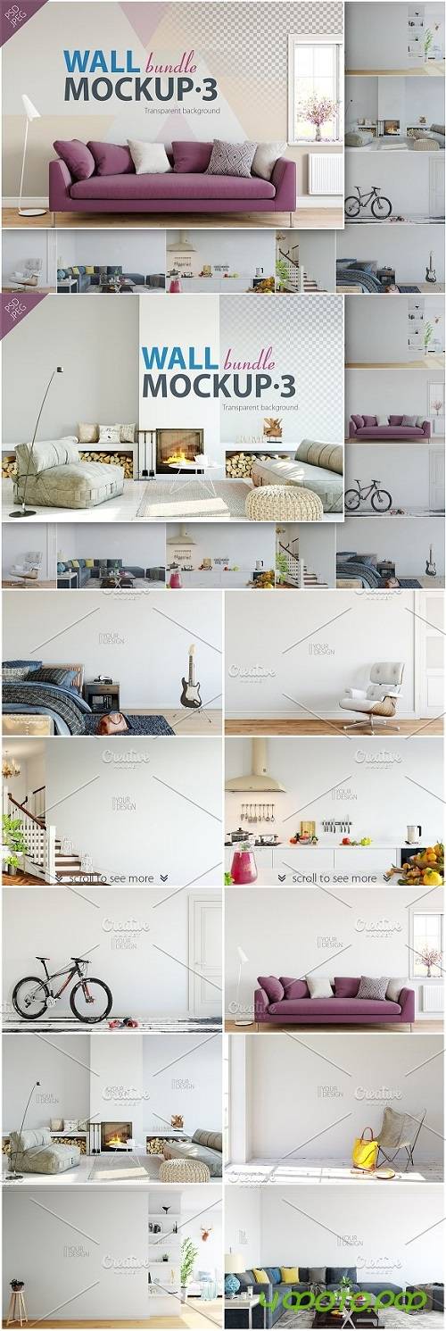 Wall Mockup - Bundle Vol. 3