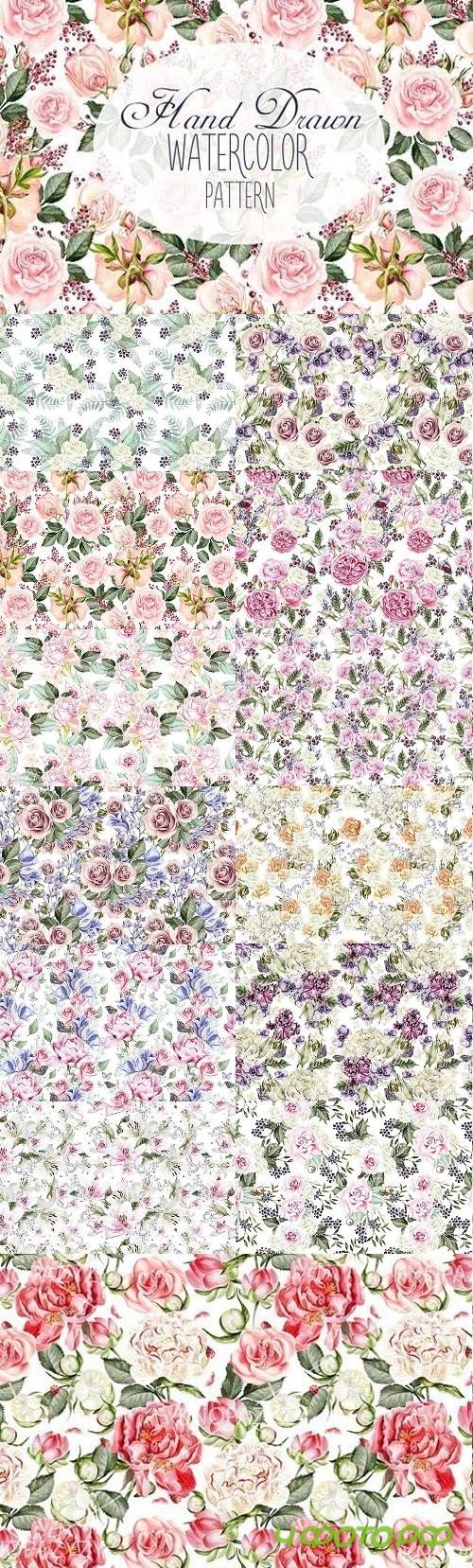 Hand Drawn Watercolor Patterns 1319588