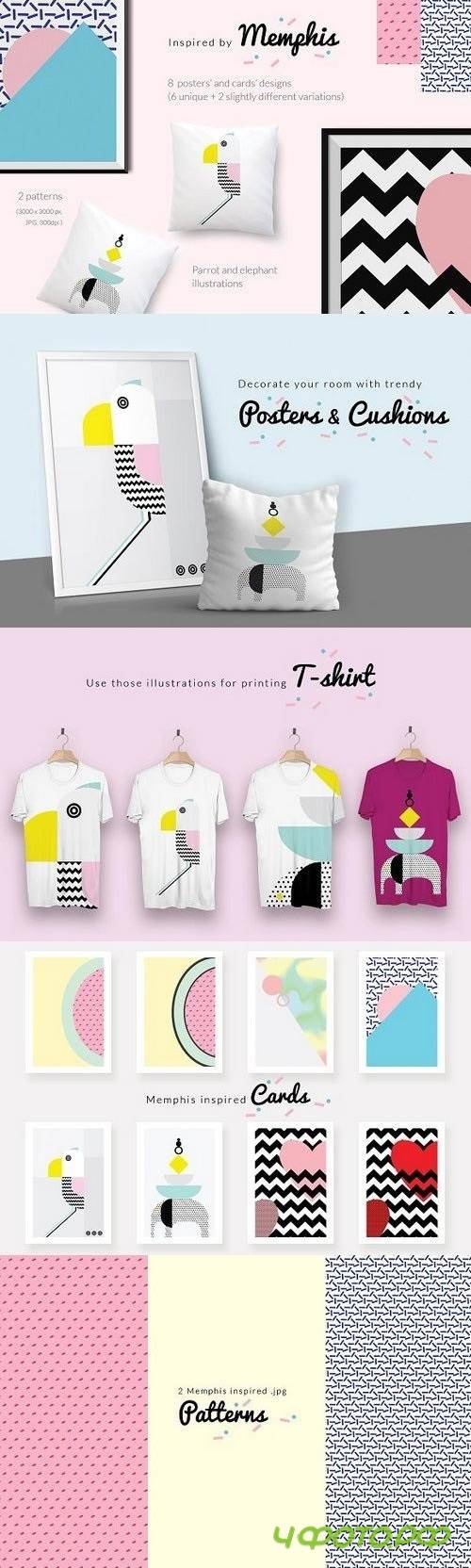 Memphis Design-inspired graphics 1183804