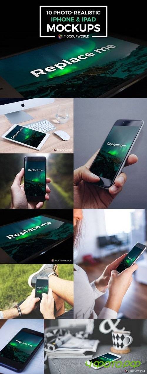 10 iPhone and iPad Mockups 843292