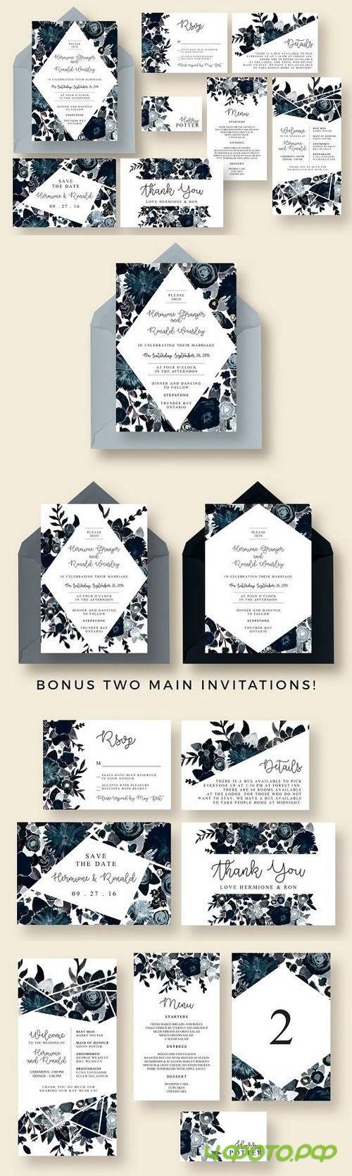 Stylish & Dark Floral Wedding Suite 1154126