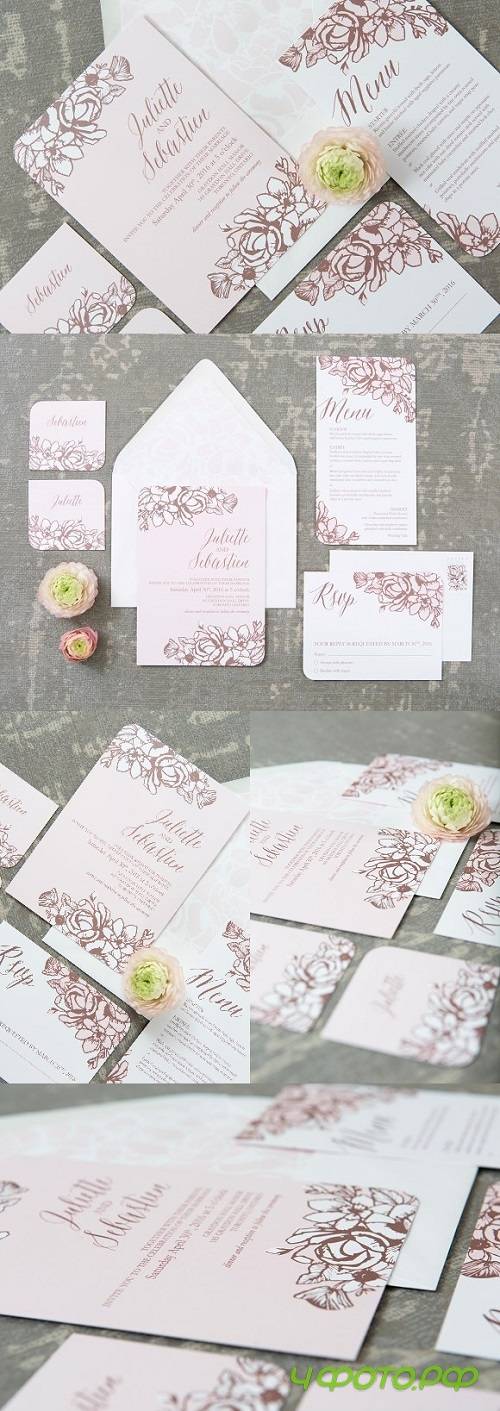 Rose Gold Floral Wedding Suite 1466737