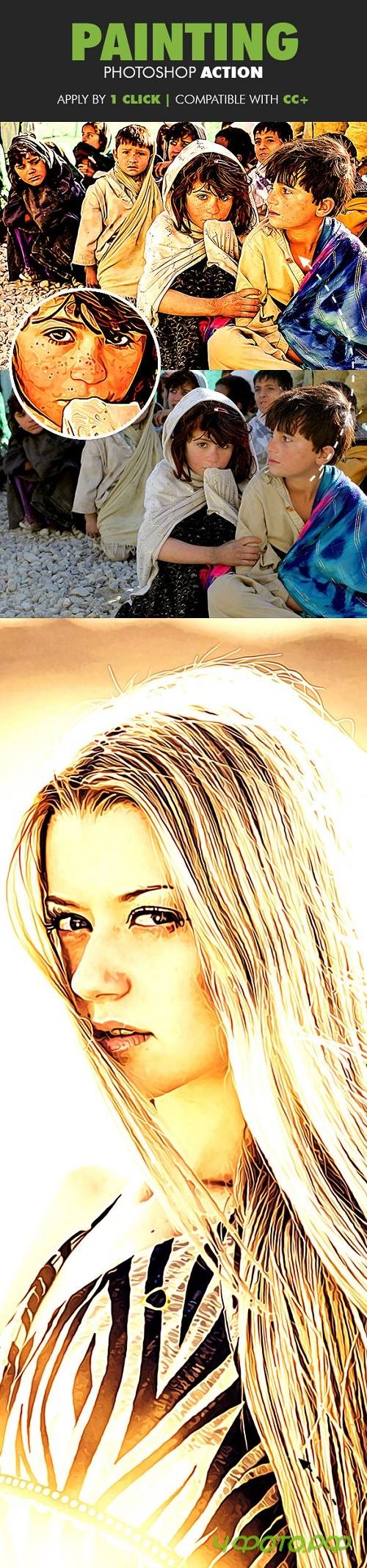 Painting Photoshop Action - 19468859