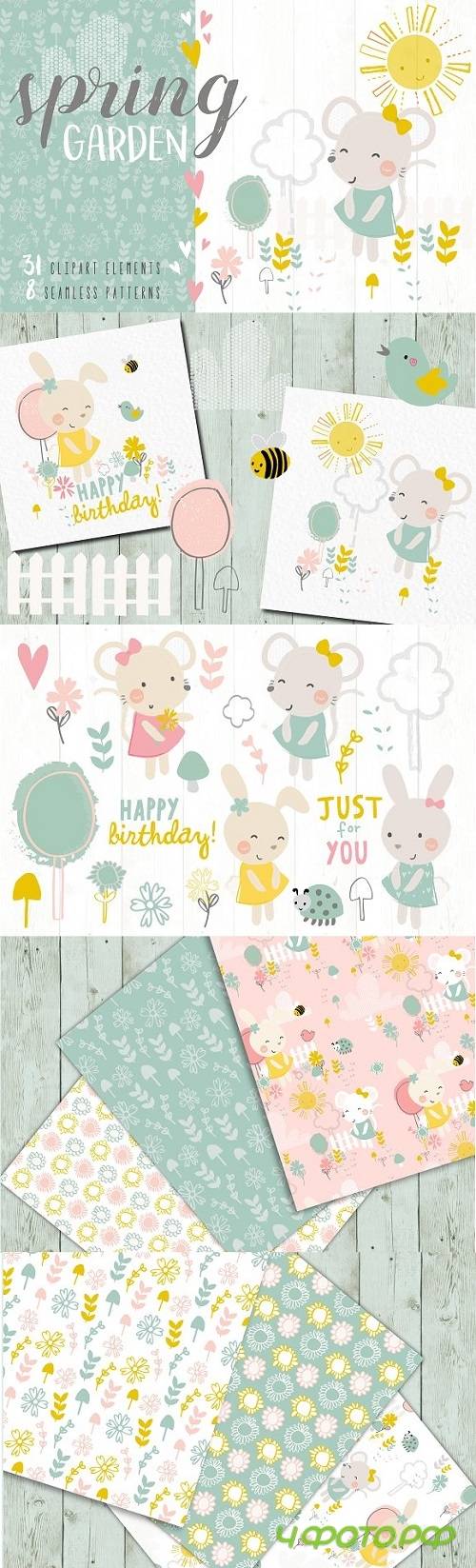 Spring Garden Vector Pack
