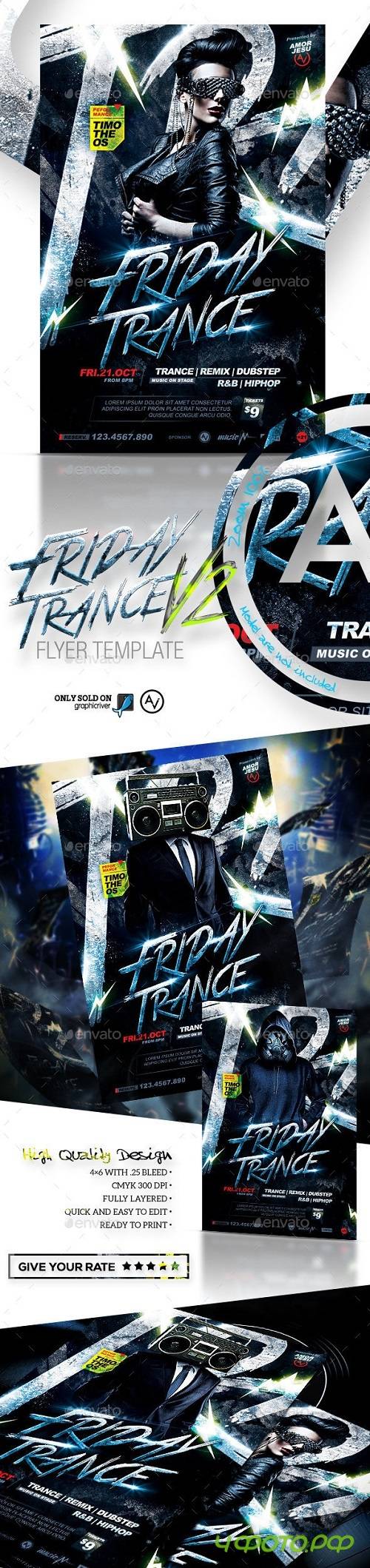 Friday Trance Flyer Template V2 11863774