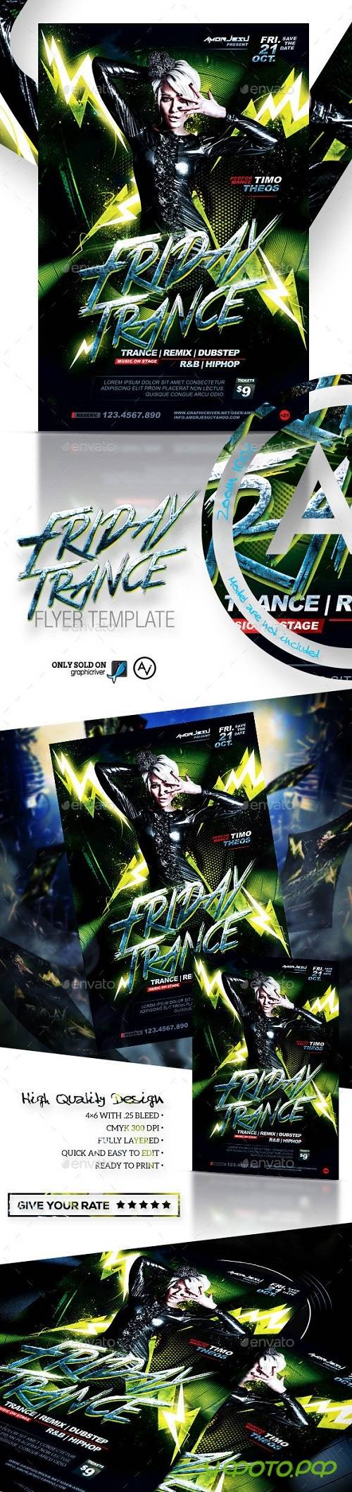 Friday Trance Flyer Template 11582071