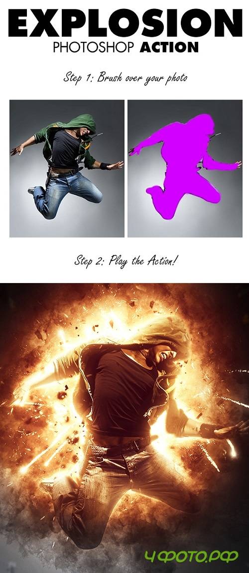 Explosion Photoshop Action 14106691
