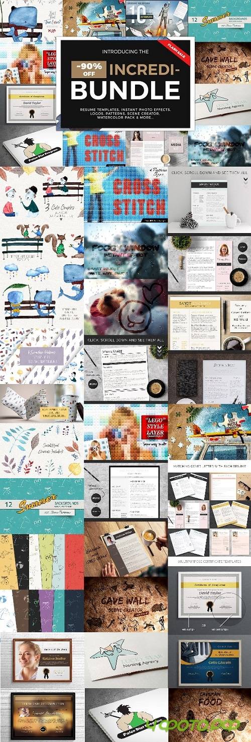 INCREDIBUNDLE Graphics, Templates - 1352105