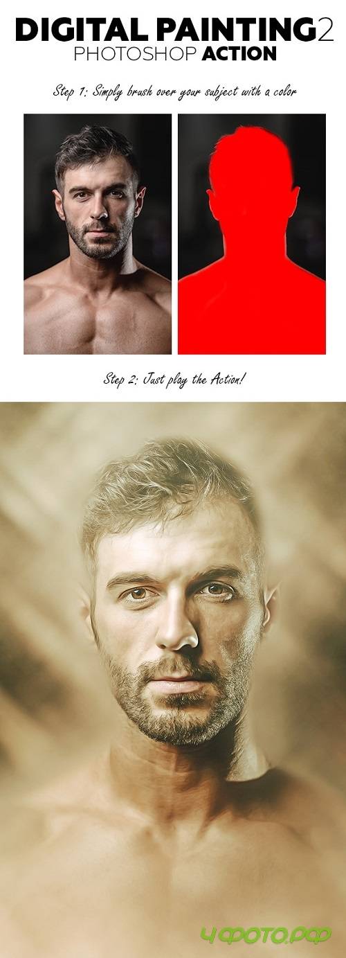 Digital Painting 2 Photoshop Action 19939786