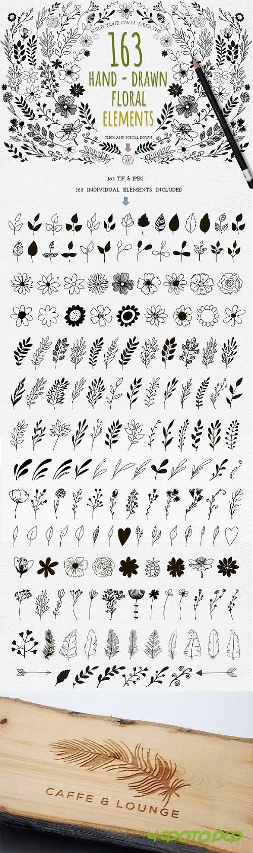 Hand Drawn floral elements 1491780