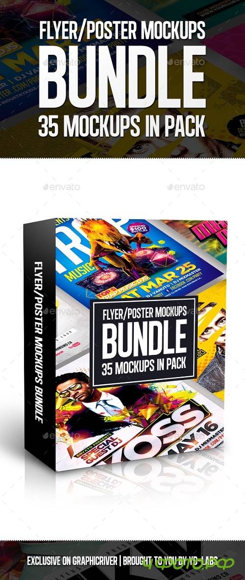 Flyer Poster Mockups Bundle 17537156