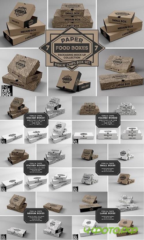 VOL.7 Food Box Packaging MockUps 1492974
