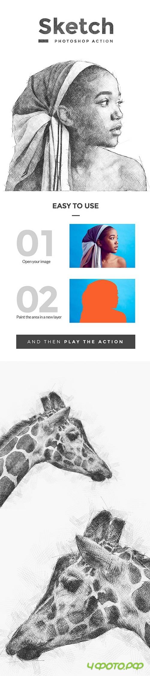 Sketch Photoshop Action 20037096