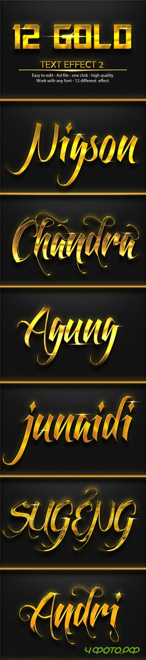 12 Gold Effect 2 20080661