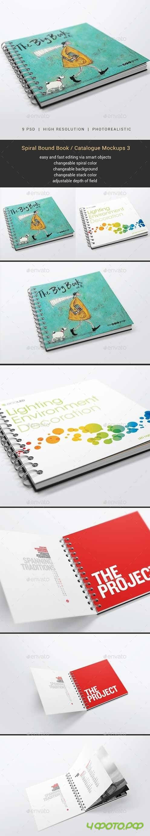 Spiral Bound Book / Catalogue Mockups 3 20132524