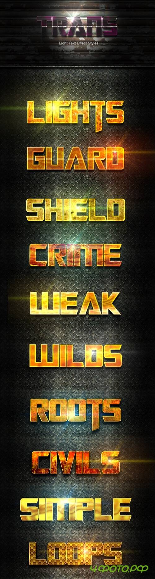 10 Photoshop GOLD Text Effect Styles Vol 32 20200746